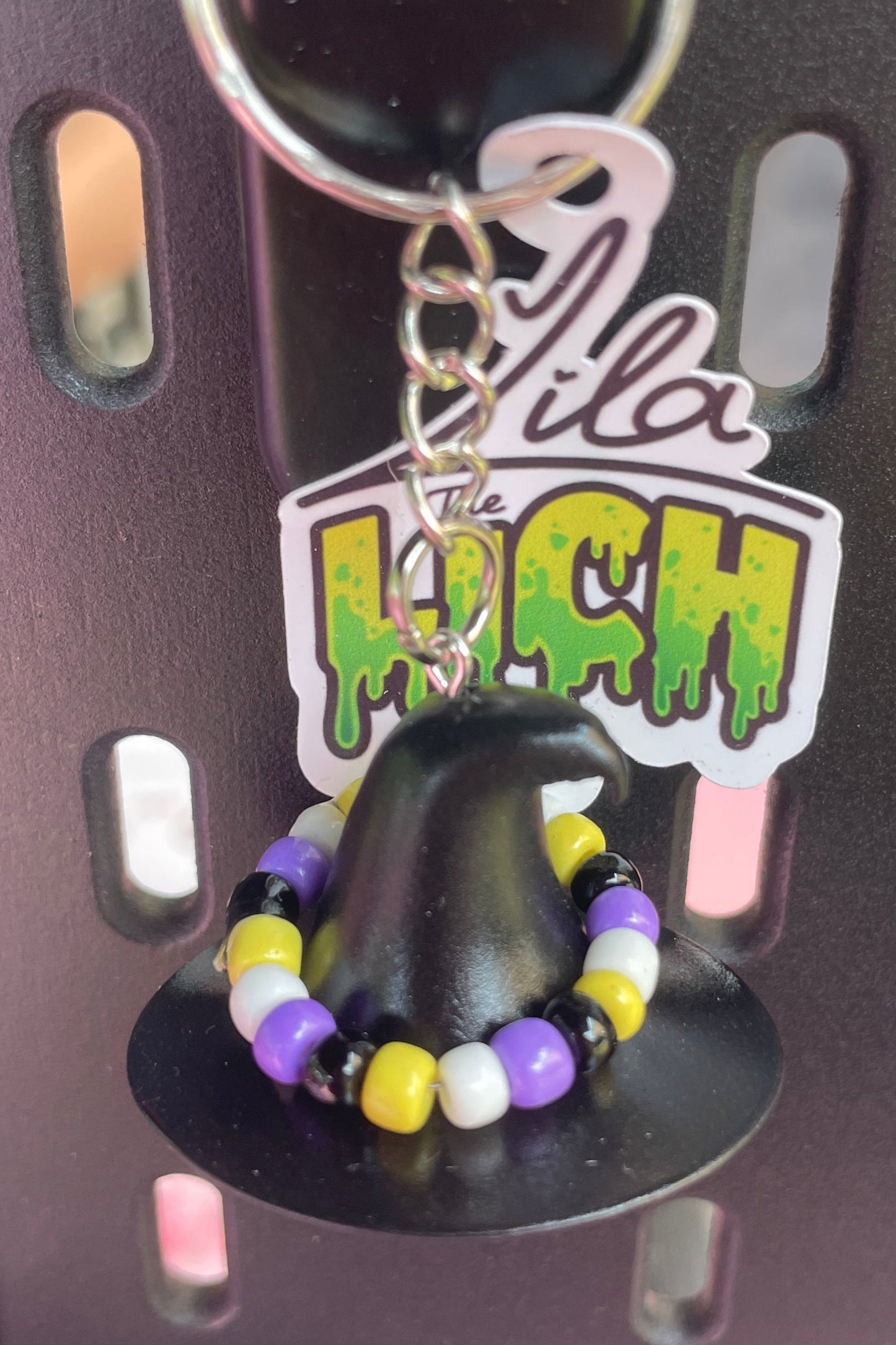 Pride Witch Hat Keychain