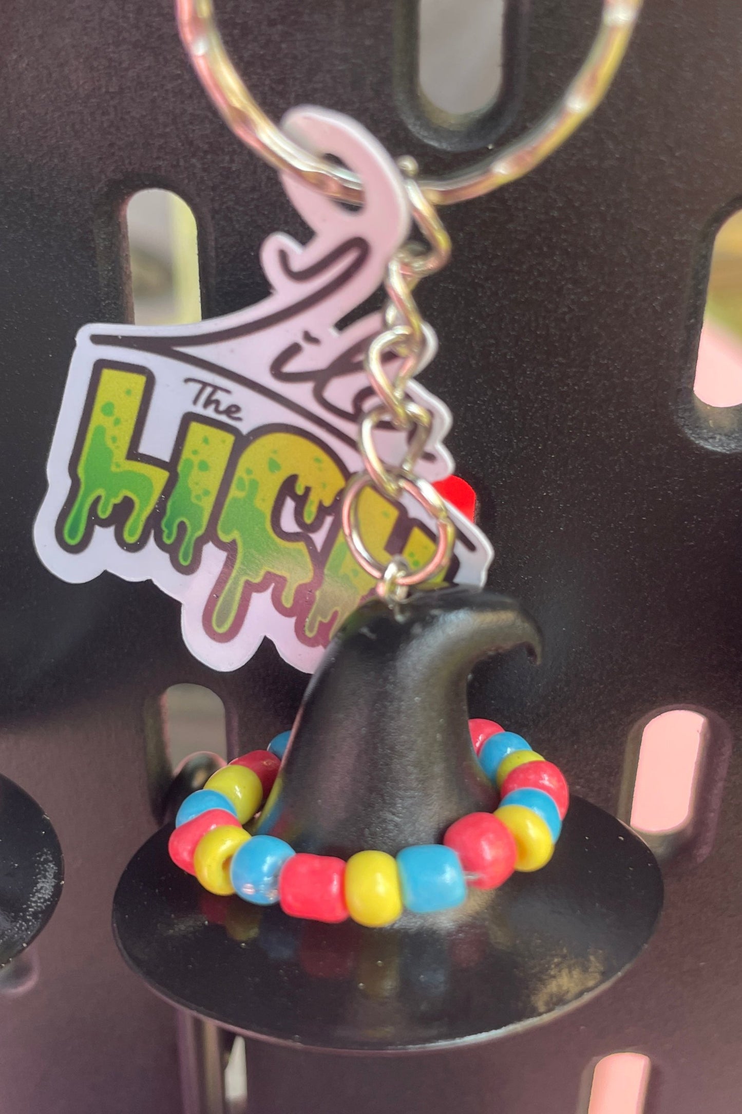 Pride Witch Hat Keychain