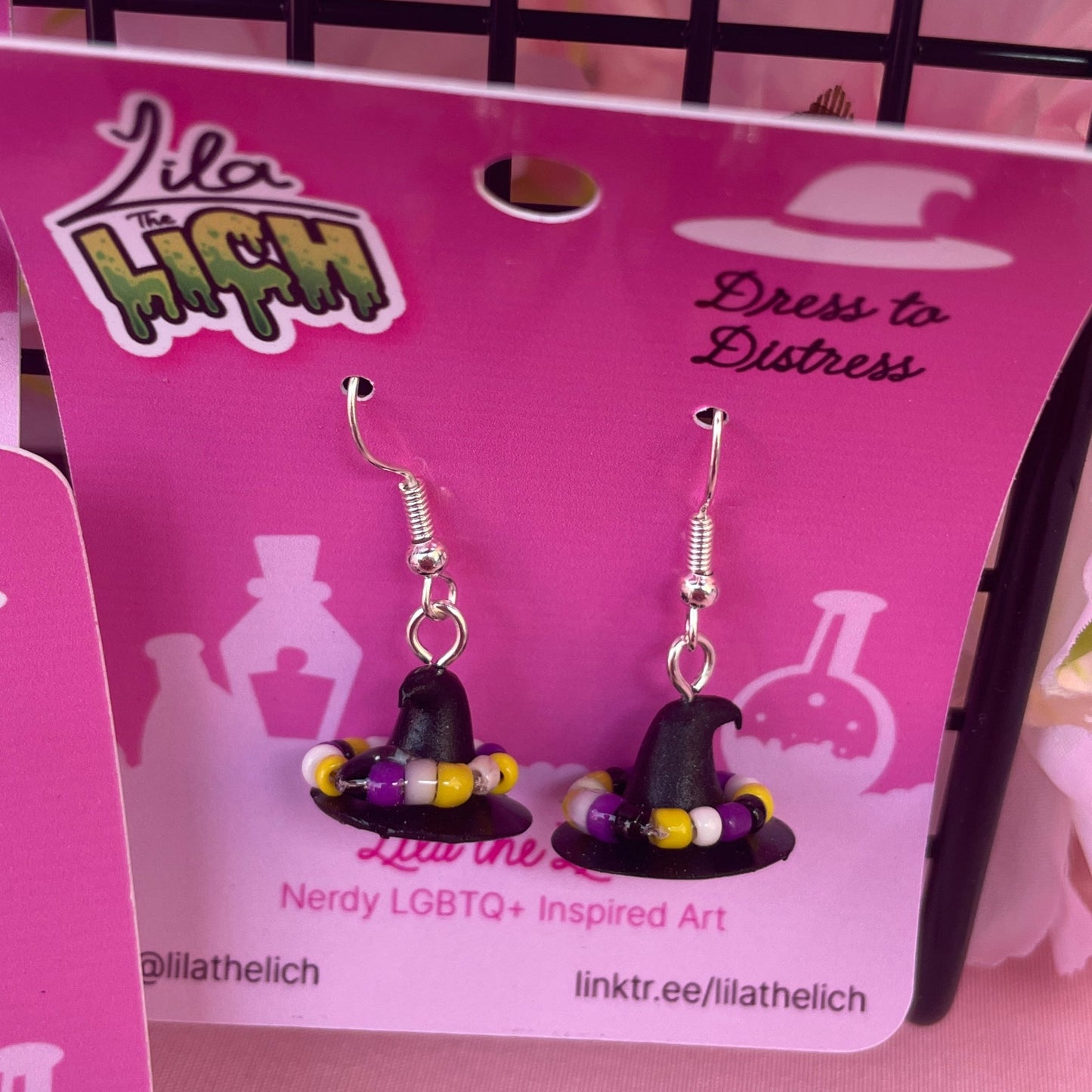 Pride Witch Hat Earrings