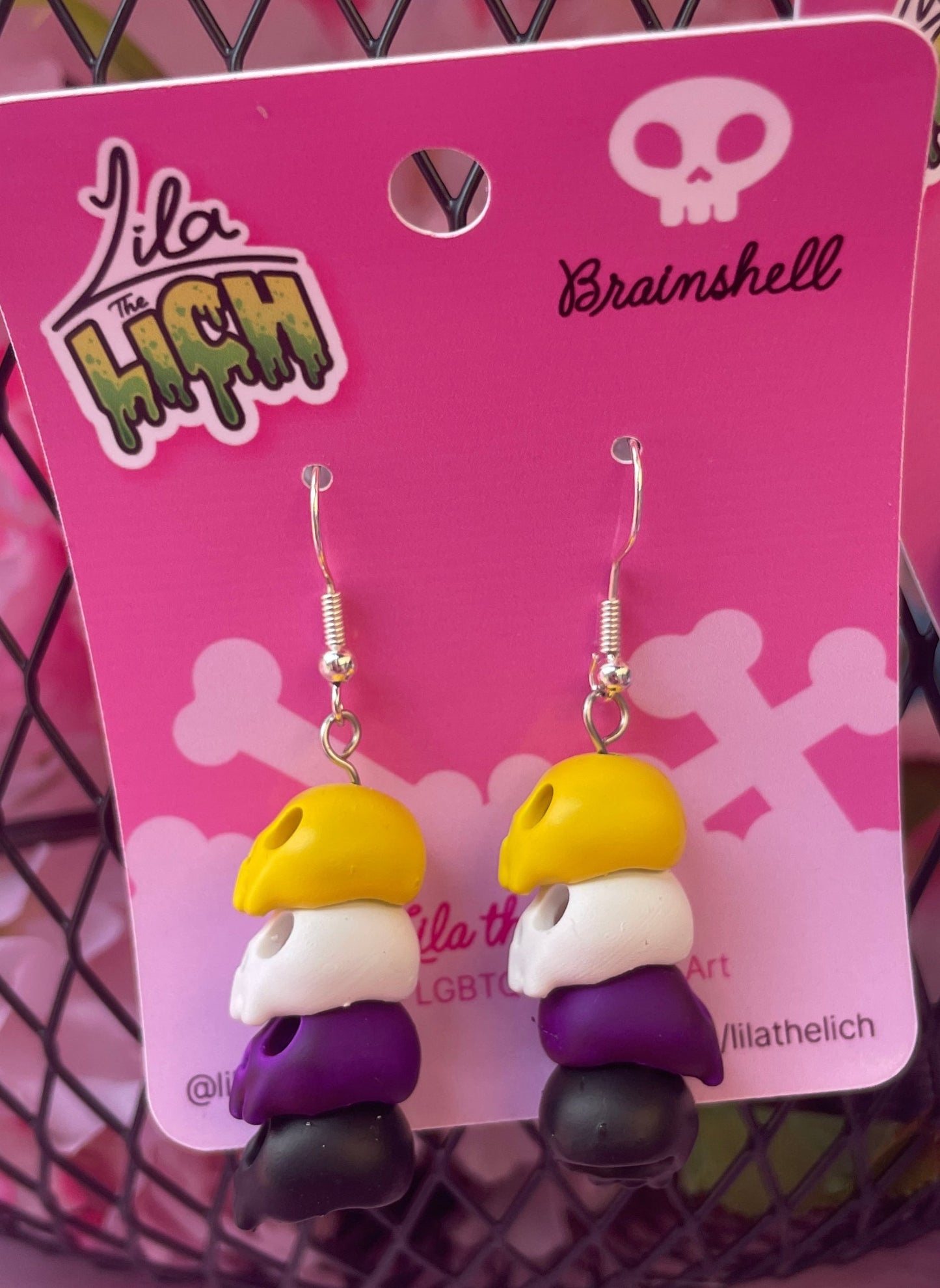 Pride Skull Earrings