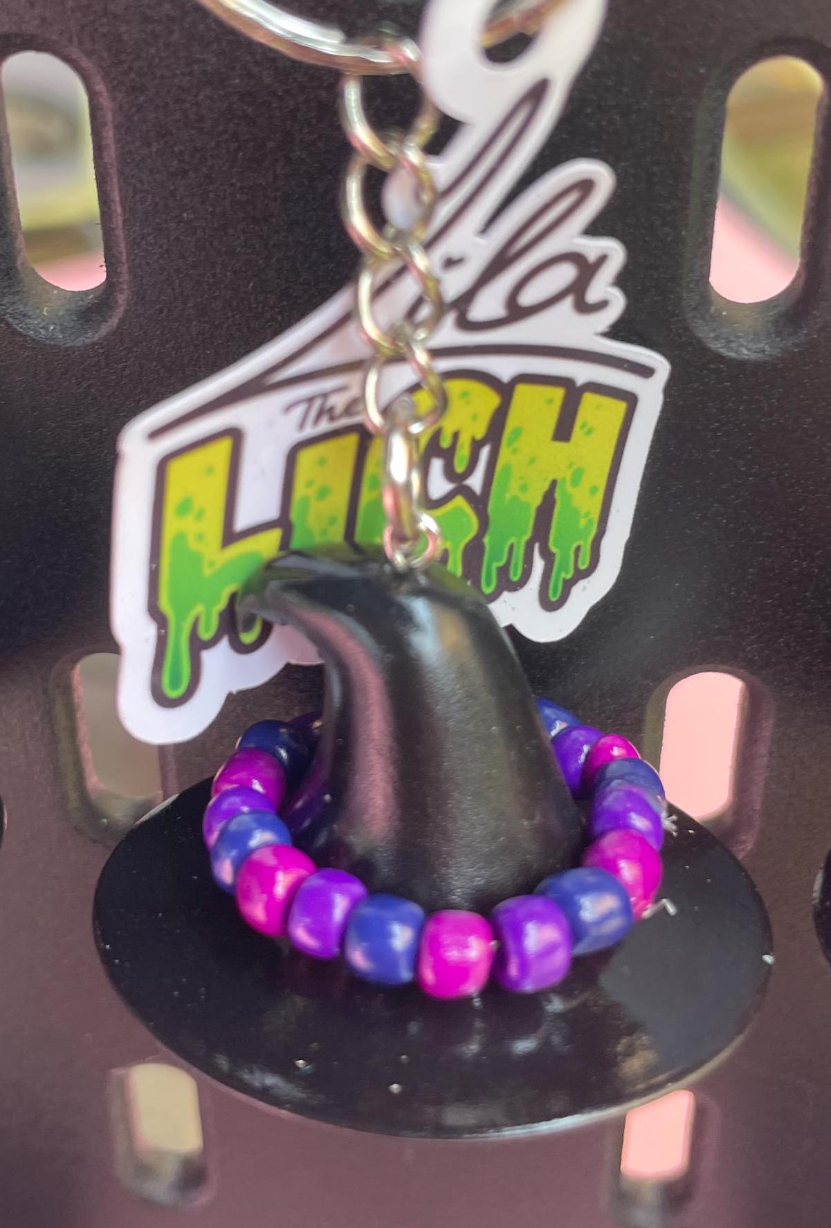 Pride Witch Hat Keychain