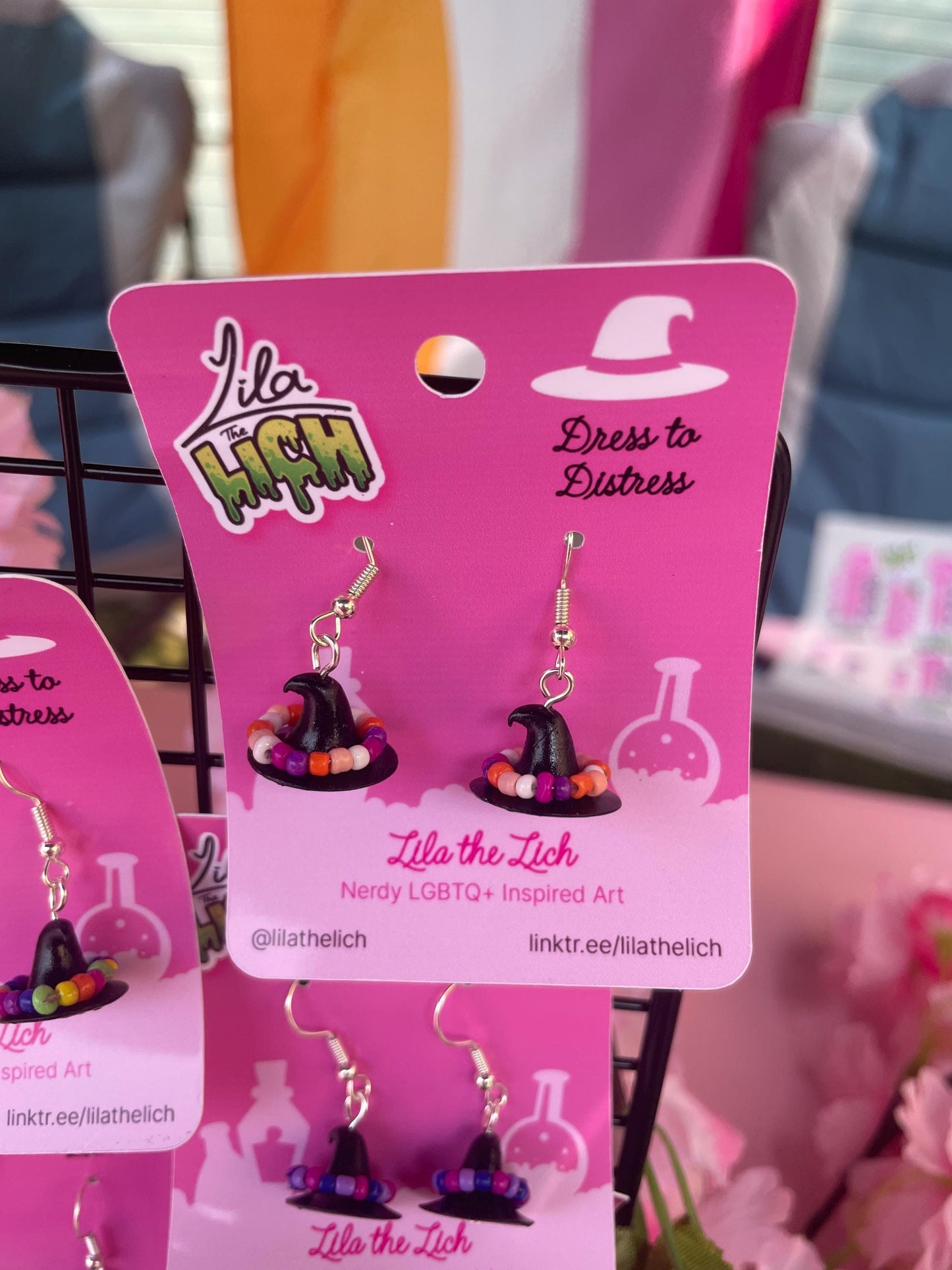 Pride Witch Hat Earrings