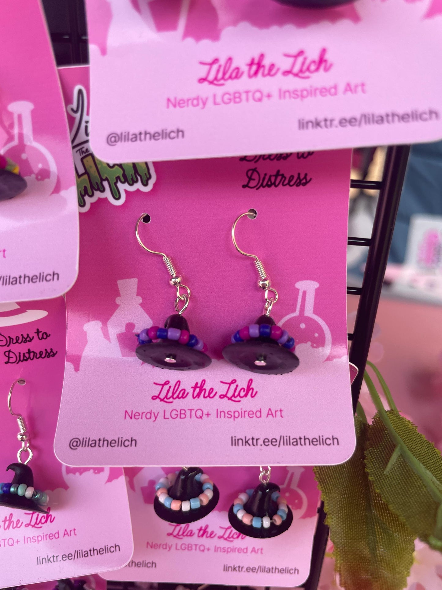 Pride Witch Hat Earrings