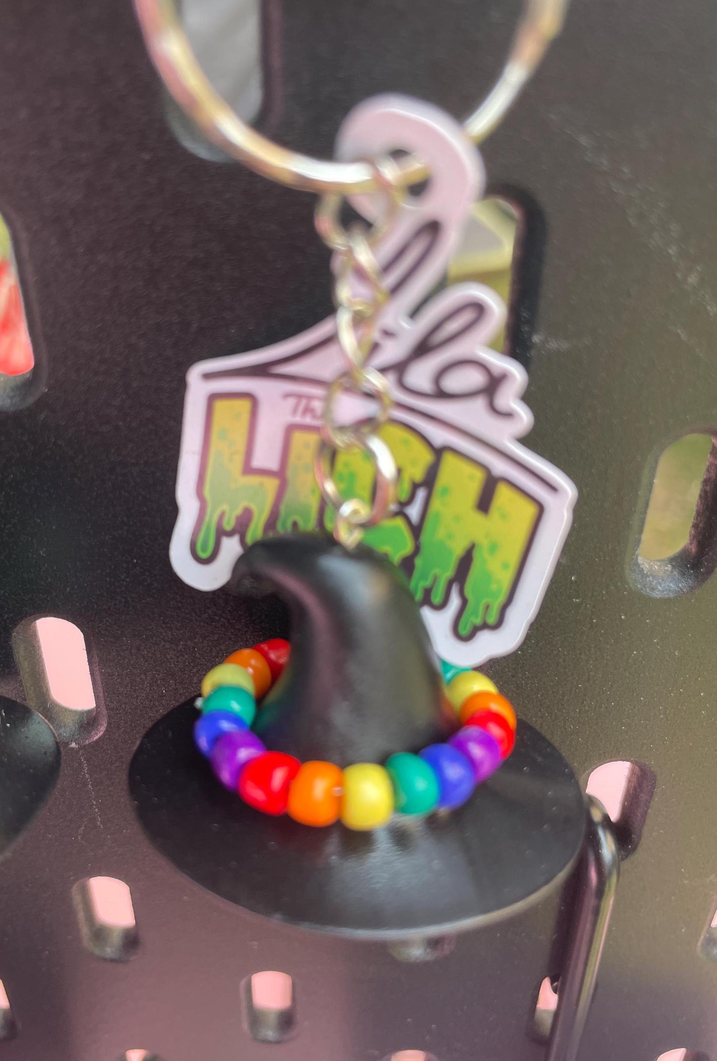 Pride Witch Hat Keychain