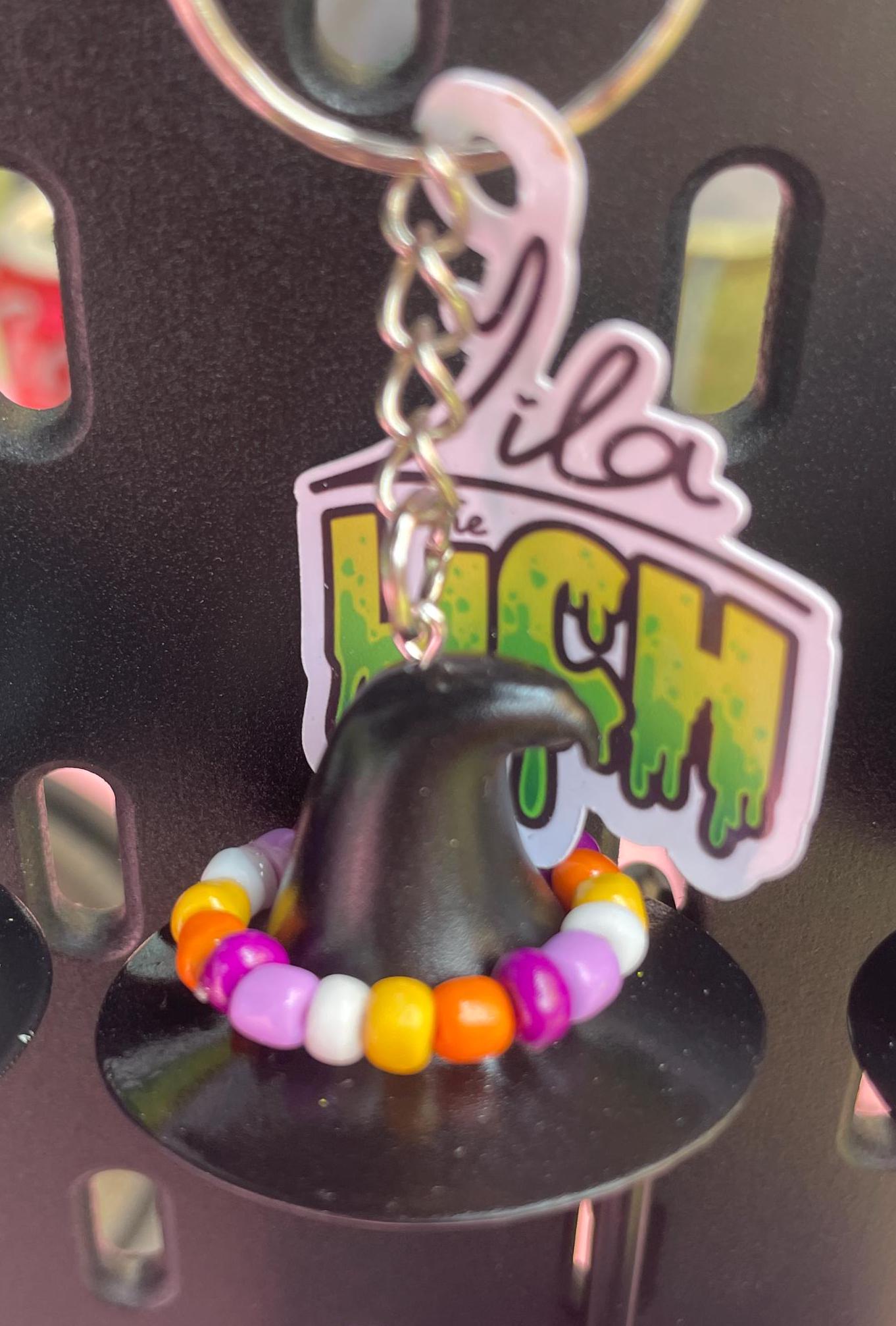 Pride Witch Hat Keychain